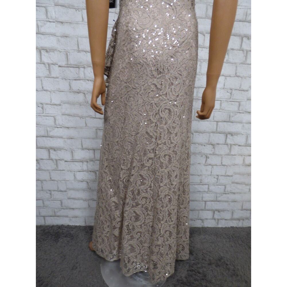 Alex Evenings Mother of Bride Ruffle Sequin Lace Gown in Buff 4 NEW - Picture 14 of 15